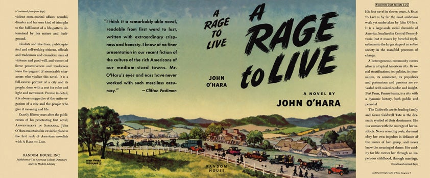 Item #17304 Rage to Live, A. John O'Hara.