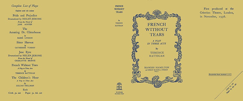 Item #17397 French Without Tears. Terence Rattigan.