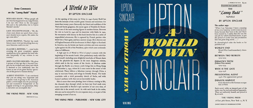 Item #17503 World to Win, A. Upton Sinclair