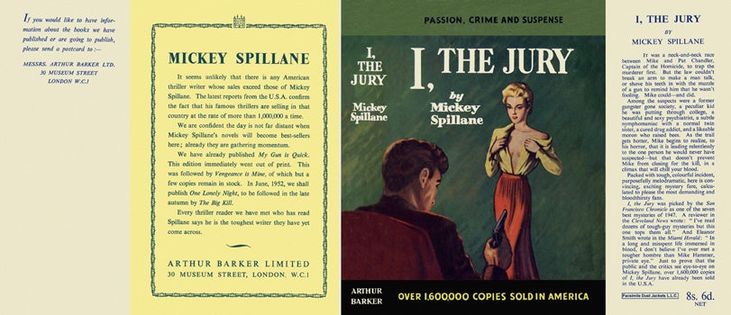 Item #17538 I, the Jury. Mickey Spillane
