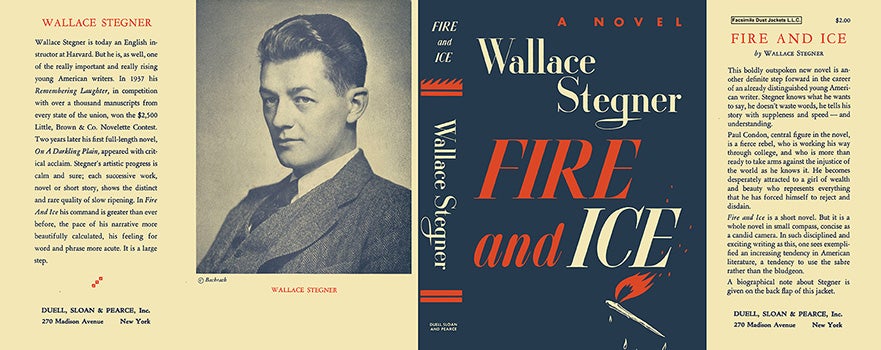 Item #17550 Fire and Ice. Wallace Stegner.