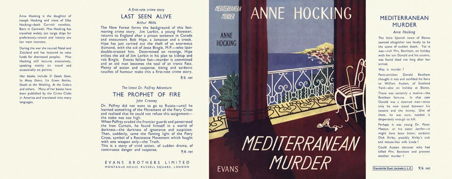 Item #1756 Mediterranean Murder. Anne Hocking