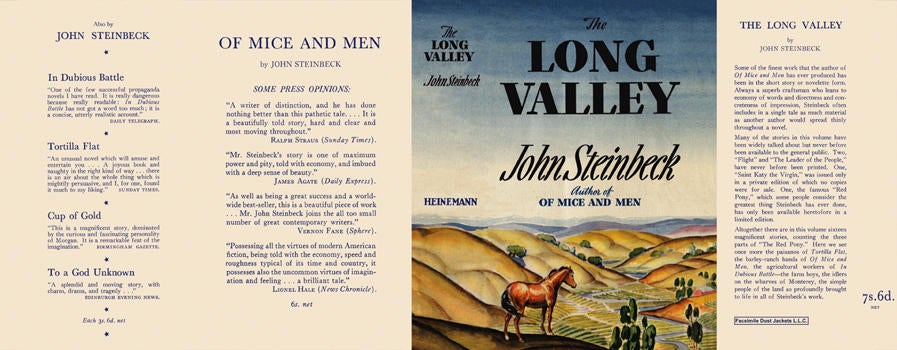 Item #17560 Long Valley, The. John Steinbeck