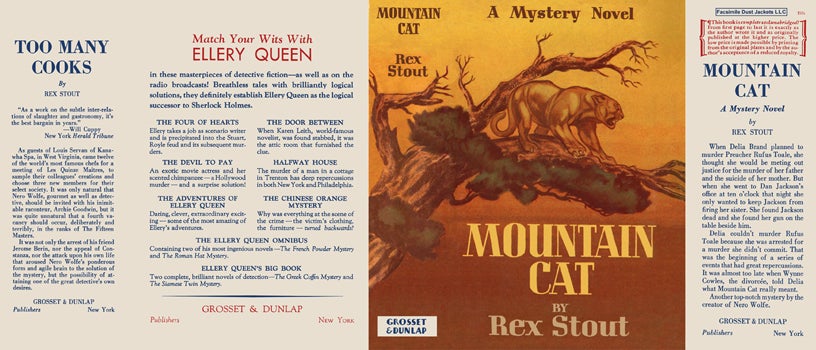 Item #17569 Mountain Cat. Rex Stout
