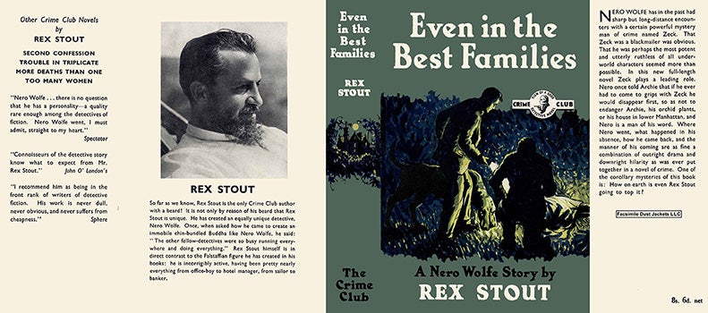 Item #17574 Even in the Best Families. Rex Stout.