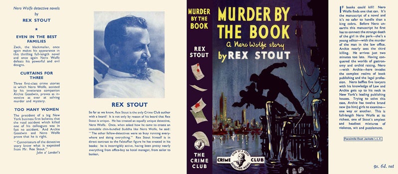 Item #17575 Murder by the Book. Rex Stout