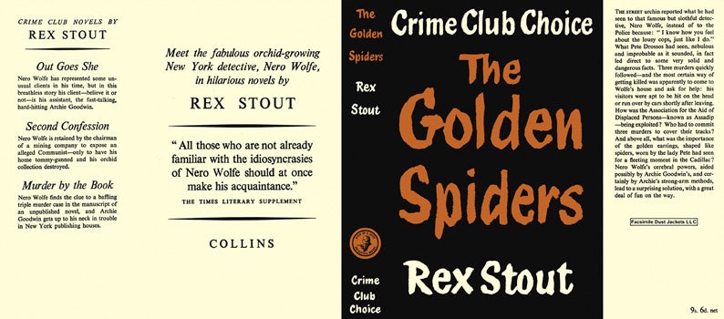 Item #17577 Golden Spiders The. Rex Stout.