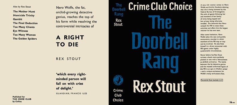 Item #17584 Doorbell Rang, The. Rex Stout.