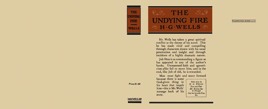 Item #17688 Undying Fire, The. H. G. Wells