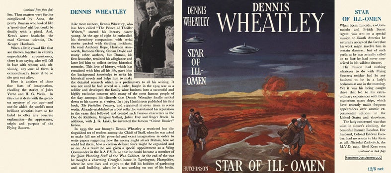 Item #17721 Star of Ill-Omen. Dennis Wheatley
