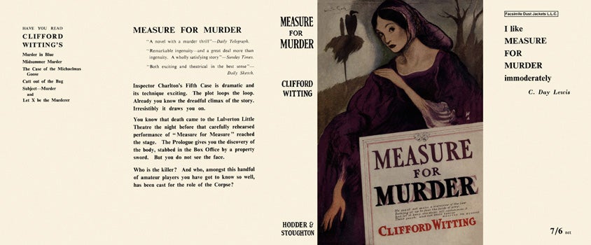 Item #17745 Measure for Murder. Clifford Witting