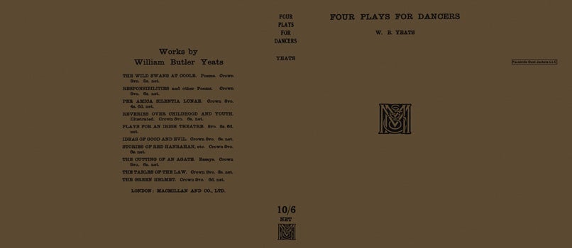 Item #17784 Four Plays for Dancers. W. B. Yeats.