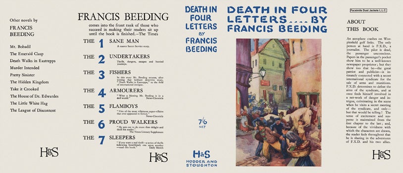 Item #17804 Death in Four Letters. Francis Beeding