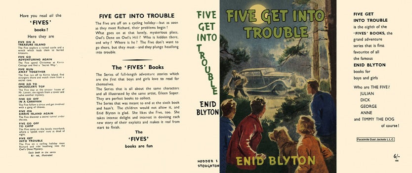 Item #17818 Five #08: Five Get into Trouble. Enid Blyton, Eileen Soper