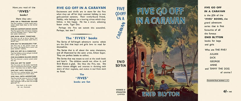 Item #17820 Five #05: Five Go Off in a Caravan. Enid Blyton, Eileen Soper