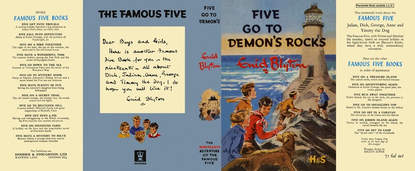Item #17824 Five #19: Five Go to Demon's Rocks. Enid Blyton, Eileen Soper