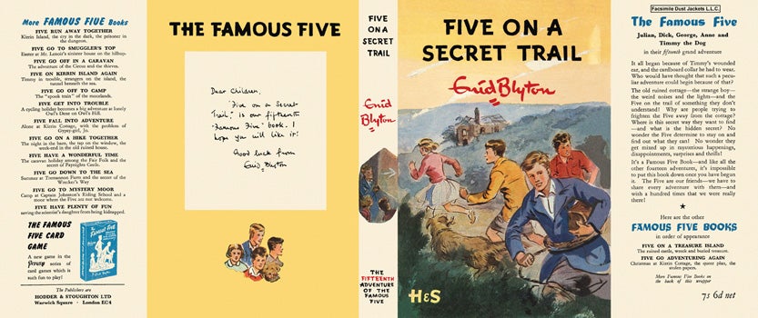 Item #17830 Five #15: Five on a Secret Trail. Enid Blyton, Eileen Soper