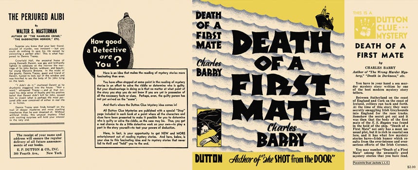 Item #179 Death of a First Mate. Charles Barry.