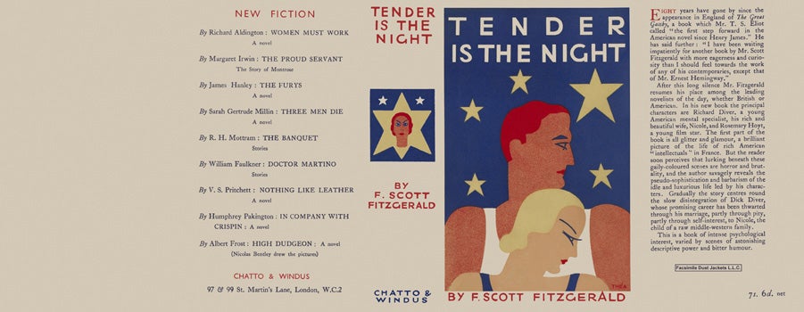 Item #17905 Tender Is the Night. F. Scott Fitzgerald