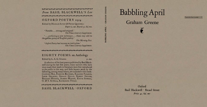 Item #17907 Babbling April. Graham Greene