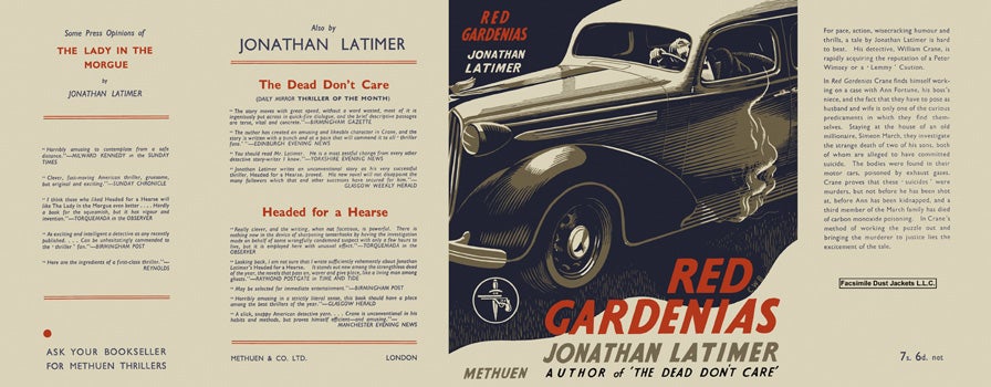 Item #17911 Red Gardenias. Jonathan Latimer.