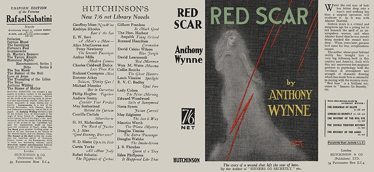 Item #17959 Red Scar. Anthony Wynne