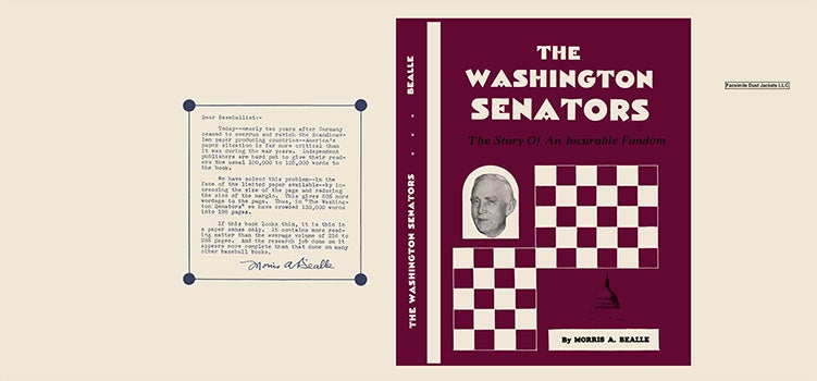 Item #17981 Washington Senators, The. Morris A. Bealle