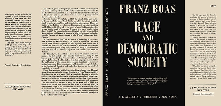 Item #17989 Race and Democratic Society. Franz Boas