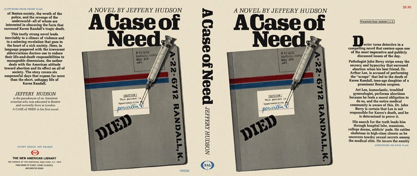 Item #1805 Case of Need, A. Jeffery Hudson