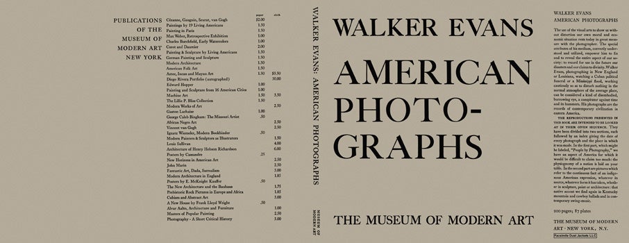 Item #18053 American Photographs. Walker Evans