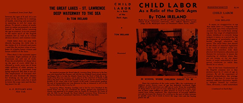 Item #18116 Child Labor, As a Relic of the Dark Ages. Tom Ireland