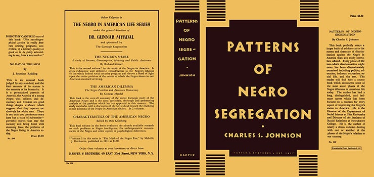 Item #18122 Patterns of Negro Segregation. Charles S. Johnson