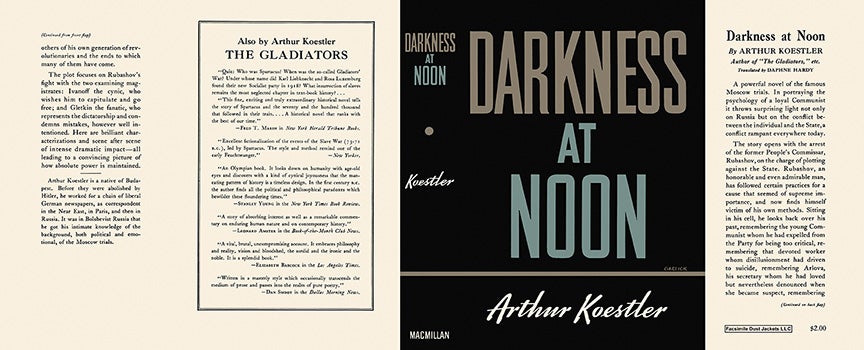Item #18136 Darkness at Noon. Arthur Koestler