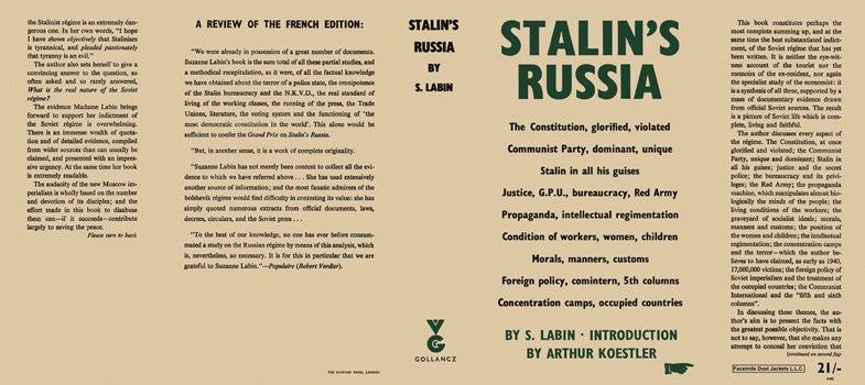 Item #18147 Stalin's Russia. S. Labin, Arthur Koestler