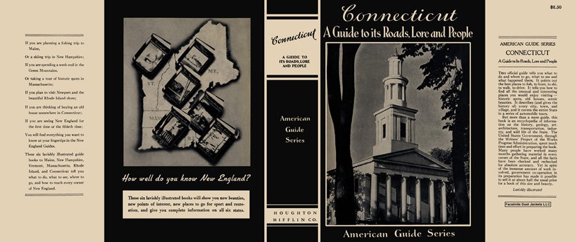 Item #18213 Connecticut, A Guide to its Roads, Lore and People. American Guide Series, WPA.
