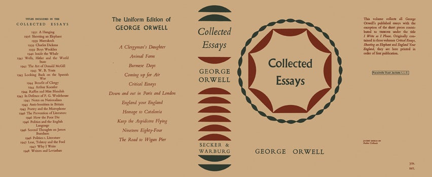 Item #18232 Collected Essays. George Orwell