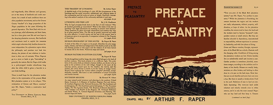 Arthur Raper Preface to Peasantry | Arthur F. Raper