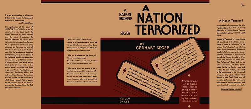 Item #18265 Nation Terrorized, A. Gerhart Seger