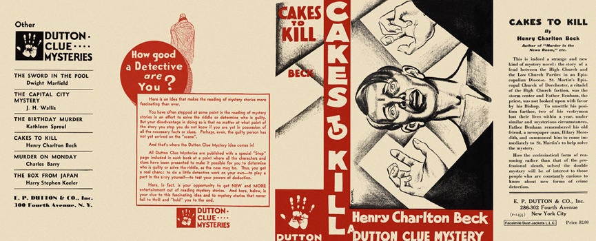 Item #183 Cakes to Kill. Henry Charlton Beck.