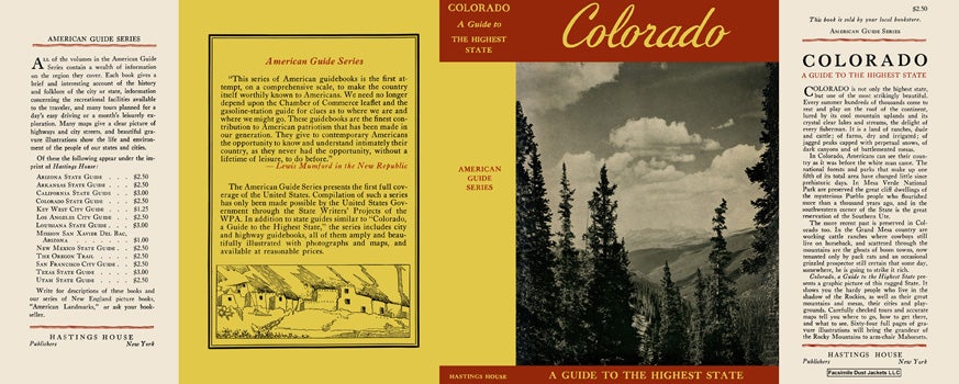 Item #18341 Colorado, A Guide to the Highest State. American Guide Series, WPA
