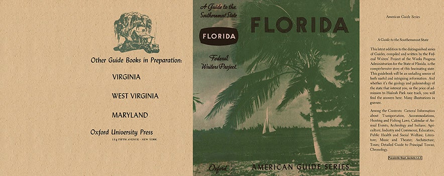 Item #18344 Florida, A Guide to the Southernmost State. American Guide Series, WPA.