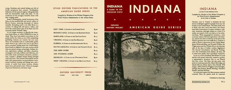 Indiana, A Guide to the Hoosier State  American Guide Series, WPA