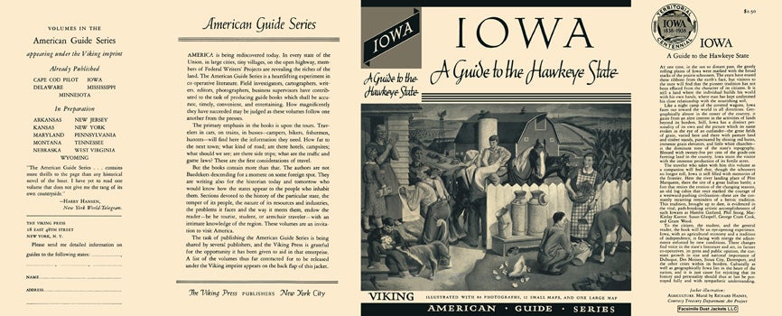 Item #18350 Iowa, A Guide to the Hawkeye State. American Guide Series, WPA.