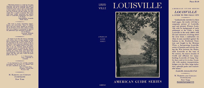 Item #18356 Louisville, A Guide to the Falls City. American Guide Series, WPA