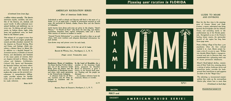 Item #18360 Miami, A Guide to Miami and Its Environms. American Guide Series, WPA
