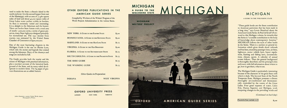 Item #18361 Michigan, A Guide to the Wolverine State. American Guide Series, WPA