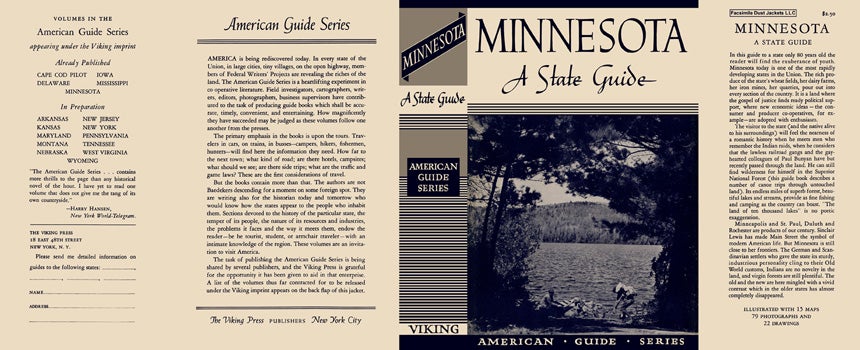 Item #18362 Minnesota, A State Guide. American Guide Series, WPA