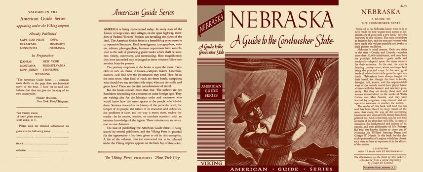 Item #18366 Nebraska, A Guide to the Cornhusker State. American Guide Series, WPA