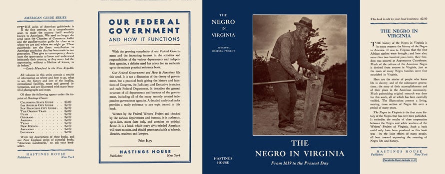Item #18367 Negro in Virginia, The. Virginia Writers' Project, WPA.