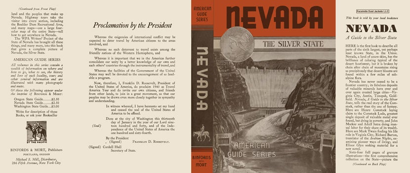 Item #18368 Nevada, A Guide to the Silver State. American Guide Series, WPA